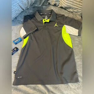 Jordan Boys Dri-FIT Sport Polo Golf Polo Collared Shirt Size Large